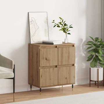 vidaXL Dressoir Artisan Eiken 60 x 35 x 70 cm, Huis en Inrichting, Kasten | Dressoirs, Verzenden, Nieuw, Overige houtsoorten, Minder dan 50 cm