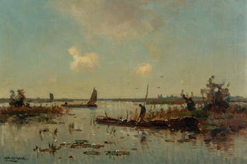 Jan Knikker (1889–1957) - Hollands Rivierlandschap