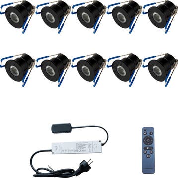 LED Veranda Spot Complete Set - Velvalux - 10 Stuks - 3W -, Ophalen of Verzenden, Nieuw, Overige fittingen, Plafondspot of Wandspot