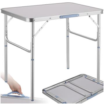 Aluminium campingklaptafel 75 x 55 x 68 cm - grijs, Verzenden, Nieuw
