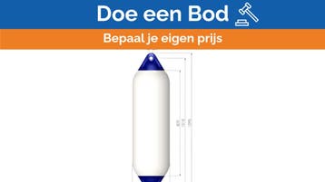 Bieden: Polyform F8 white heavy duty fender 144 x 38 cm, Ophalen of Verzenden, Nieuw