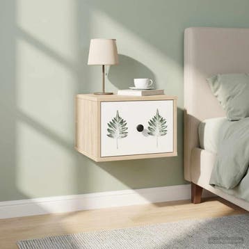 vidaXL Wandkastje HANAU 2 st Sonoma Eiken 36 x 33 x 25 cm, Minder dan 45 cm, Verzenden, Nieuw, Minder dan 55 cm