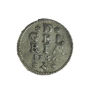 Nederland, Gelderland ½ Duit – Silver Strike 1756 - Very