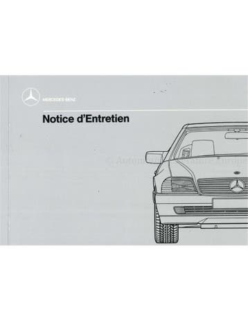 1989 MERCEDES BENZ SL KLASSE INSTRUCTIEBOEKJE FRANS, Auto diversen