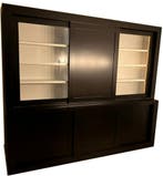 Buffetkast zwart Tholen 260cm dichte middendeur, Ophalen of Verzenden, Nieuw