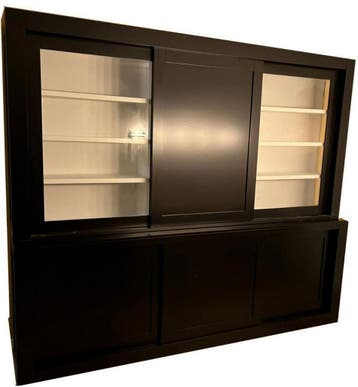 Buffetkast zwart Tholen 260cm dichte middendeur, Ophalen of Verzenden, Nieuw