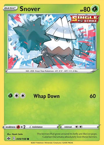 Snover 009/198 Chilling Reign, Ophalen of Verzenden, Nieuw, Losse kaart, Foil