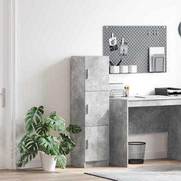 vidaXL buffetkast Beton Grijs 31.5 x 32 x 122.5 cm, Minder dan 50 cm, Verzenden, 100 tot 150 cm, Nieuw