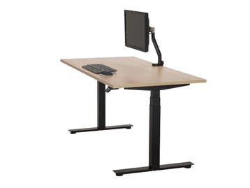 NPR Zit sta bureau YOUP zwart-lindberg eiken 120x80, Ophalen of Verzenden, Nieuw in verpakking