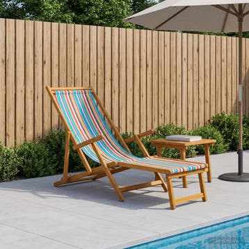 vidaXL Opvouwbare zonnebed 3 Positie Massief Eucalyptus Hout, Tuin en Terras, Verzenden, Nieuw