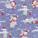 Inpakpapier, Luiaard, B: 50 cm, 80 gr, paars, 5 m/ 1 rol, Nieuw