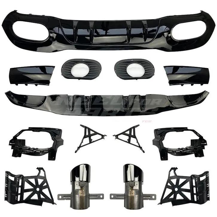 Diffuser With Chrome Exhaust Tips For Mercedes A Class V177, Auto-onderdelen, Carrosserie en Plaatwerk, Ophalen of Verzenden