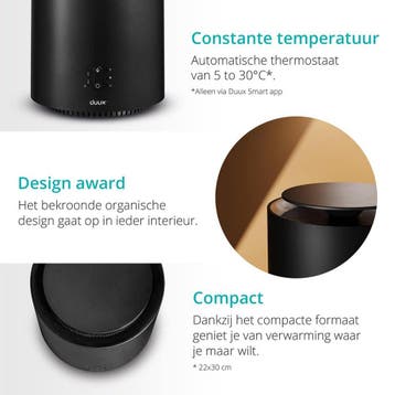 Duux Threesixty 2 Smart Elektrische Kachel - Keramische, Huis en Inrichting, Kachels, Ophalen of Verzenden, Zo goed als nieuw