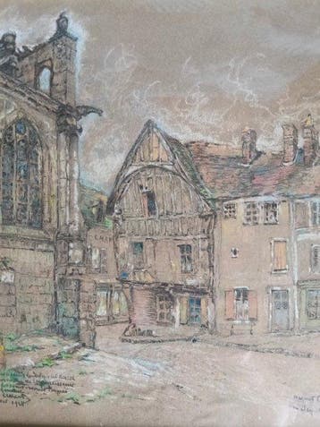 Ernest Laurent (1859-1929) - Nogent-Le-Roi, Maison de Diane, Antiek en Kunst