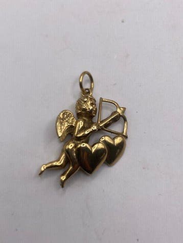 Hanger - 9 kt. Geel goud - Cupido-hanger met boog