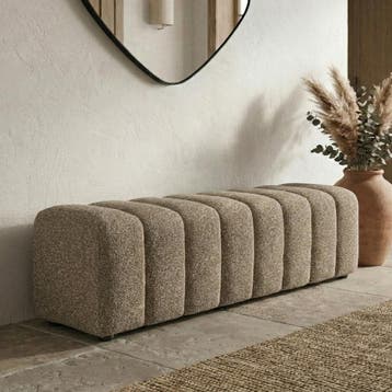 *WOONWINKEL* Bankje 160 Cm Taupe Stof, Huis en Inrichting, Banken | Bankstellen, Verzenden, Nieuw, Stof