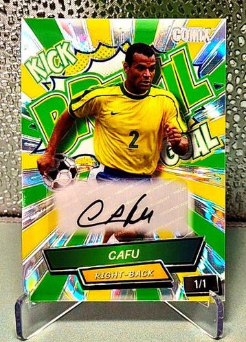 Wild Card Comix Cafu 1/1 Gesigneerde kaart, Enige, Nieuw