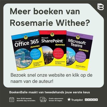 SharePoint For Dummies - Rosemarie Withee 9781119842989, Boeken, Verzenden, Gelezen, Rosemarie Withee