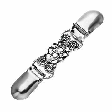 Fako Bijoux - Vestsluiting - Vestclip - Krullen - Strass -, Verzenden, Nieuw