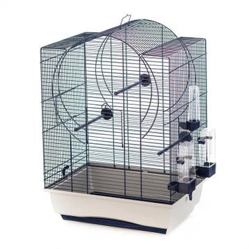 Vogelkooi Duvo Emma 2 Grijs/Donkerblauw – Binnenkooi voor., Verzenden, Nieuw, Metaal, Vogelkooi