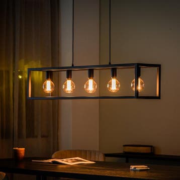 Orthrus Hanglamp - 5-lichts Zwart, Ophalen of Verzenden, Nieuw