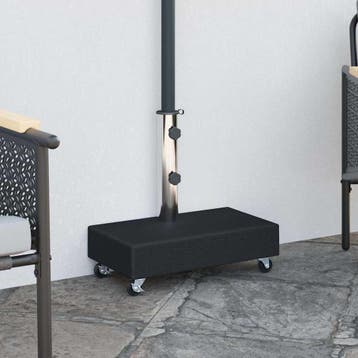 vidaXL Parasolvoet 45x25x8 cm graniet zwart, Verzenden, Nieuw, Minder dan 1 meter, Parasolvoet