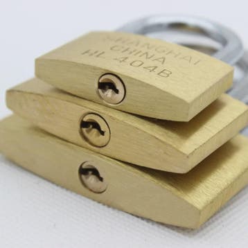 Messing Hangslot Set - Compacte Beveiliging voor Koffers, Ka, Verzenden, Nieuw