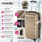 2dekans | tectake® - 4-delige kofferset met harde schaal -, Ophalen of Verzenden, Zo goed als nieuw