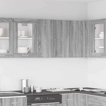 vidaXL Bovenkast Lyon 60x31x60 cm grijs sonoma eiken, Verzenden, Nieuw, Grijs
