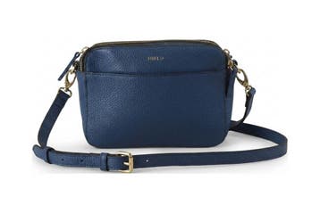 Manfield Schoudertas Blauw | ACTIE, Verzenden, Zo goed als nieuw, Blauw