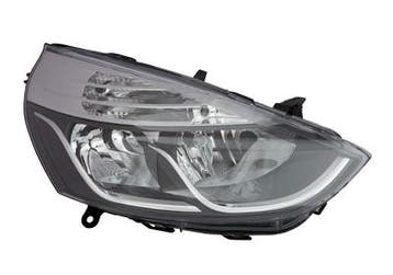Renault Clio 2012-2016 Koplamp Rechts Chroom (Koplampen), Auto-onderdelen, Verzenden, Nieuw, Renault