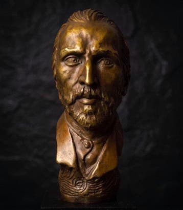 Beeld, Vincent van Gogh buste - 16.5 cm - Brons, Antiek en Kunst