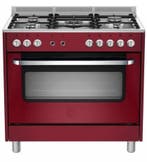 Gasfornuis Rood Elektrische Oven en Grill | 5 Branders |..., Verzenden, Nieuw in verpakking