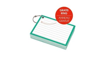 Flashcards A7 incl. clipring Groen, Ophalen of Verzenden, Nieuw in verpakking