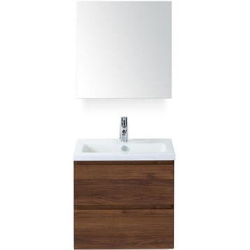 Vogue Badmeubelset 60 cm - Greeplijst in Kleur - Walnoot -, Ophalen of Verzenden, Nieuw