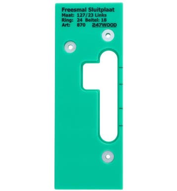 247WOOD Freesmal sluitplaat 127x23 links, Doe-het-zelf en Verbouw, Verzenden, Nieuw