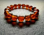 Armband met Baltisch barnsteen kralen van 12 mm in matte