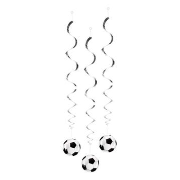 Set 3 Decoratie Swirls Voetbal, Ophalen of Verzenden, Nieuw
