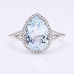 Zonder minimumprijs - Ring Platina - 2.61ct. tw. Aquamarijn, Sieraden, Tassen en Uiterlijk, Ringen, Nieuw
