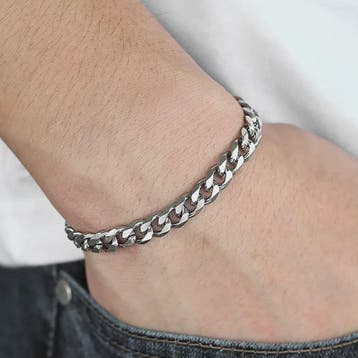 Stijlvolle RVS Cuban Chain Armband voor Heren & Dames - 3-9m