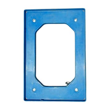 Kunststof dolly blauw 610x410x170 mm, rubberen zwenkwielen,, Zakelijke goederen, Ophalen of Verzenden