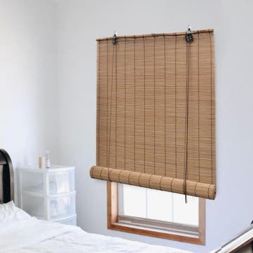 Bamboe Vitrage 100x220cm | Laatste Stuk!, Huis en Inrichting, Ophalen of Verzenden, Zo goed als nieuw, Bruin