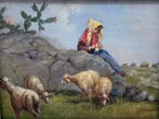 Francesco Parisi (1857–1948) - Giovane Patella con Gregge
