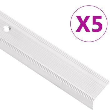 vidaXL Trapneuzen L-vormig 5 st 100 cm aluminium, Doe-het-zelf en Verbouw, Ladders en Trappen, Verzenden, Nieuw
