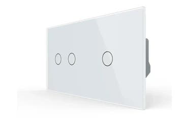 Livolo Touchscreen Lichtknop – Wit | 2+1 | LED Dimmer, Ophalen of Verzenden, Nieuw, Schakelaar