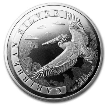 Barbados Caribbean Pelican - 1 oz 2021 (10.000 oplage), Verzenden, Midden-Amerika, Losse munt, Zilver