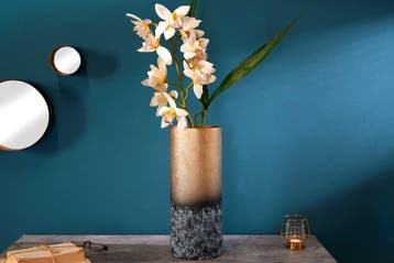Decoratieve vaas ABSTRACT 40 cm goud metall patina, Huis en Inrichting, Woonaccessoires | Vazen, Ophalen of Verzenden, Nieuw