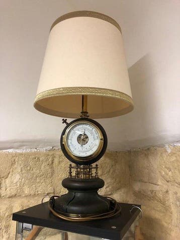 Scheepsklok en barometer set (2) - Vintage - Verguld messing