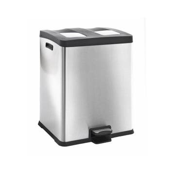 EKO Rejoice Recycling Bin 2x30 - Mat RVS, Verzenden, Nieuw