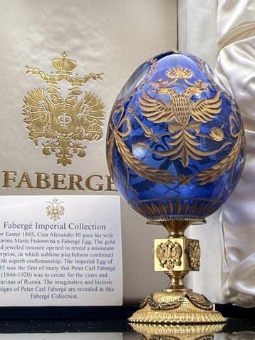 Fabergé ei - Faberge 24 Karat Gold Plated Imperial Double